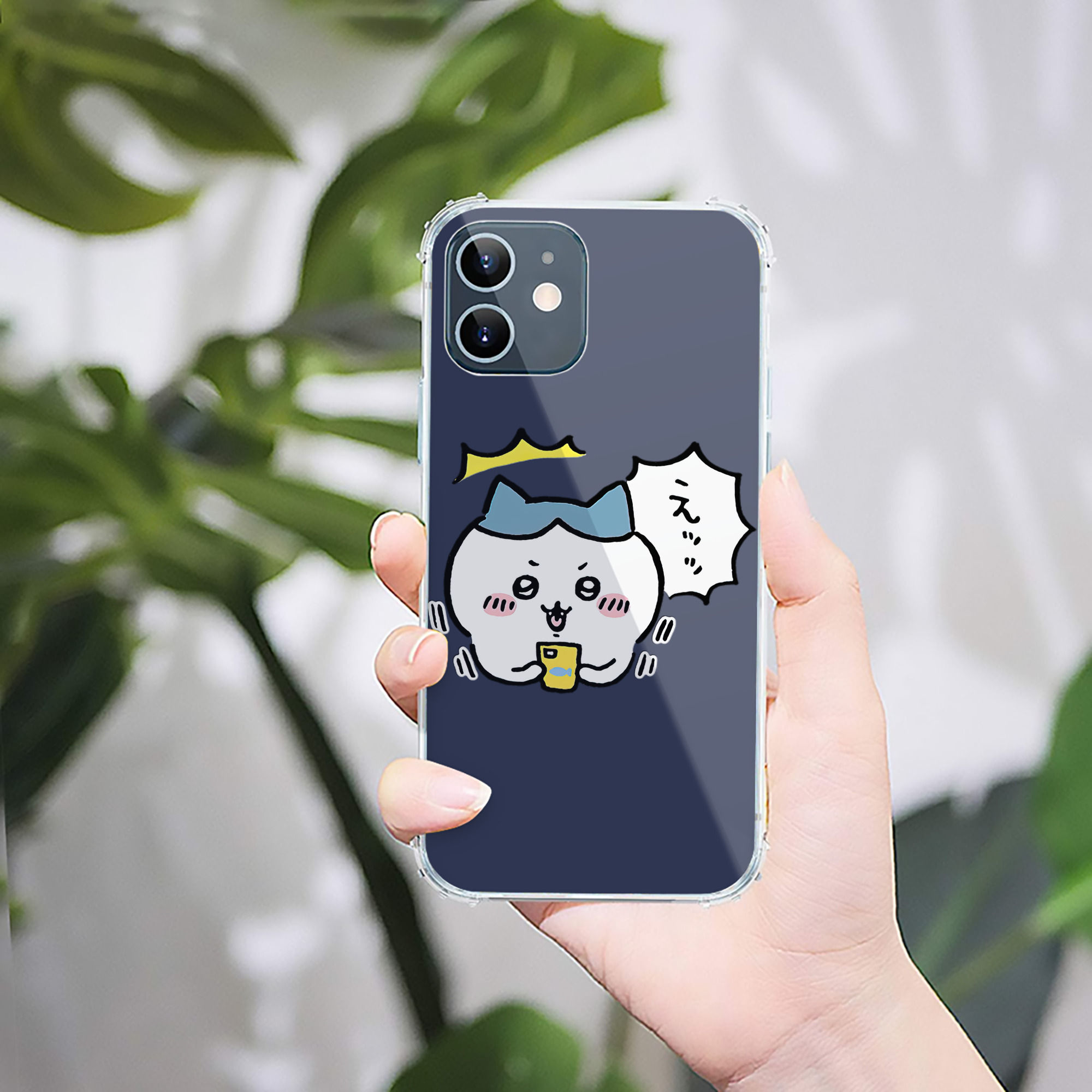 （画像用） ちいかわ ハチワレ Chii-kawa hachiware 【iPhone 12シリーズ対応】透明スマホケース（クリアソフトケース）